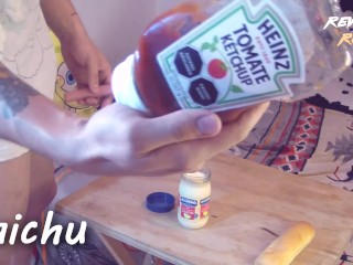 Haciendo HotDog con el CULO (sausage anal)