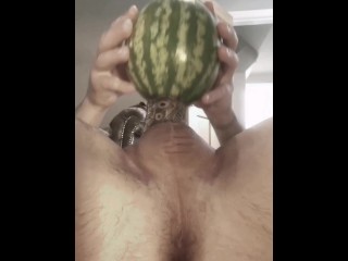Extra fat cock in Watermelon pt 2