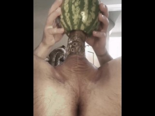 Extra fat cock in Watermelon pt 2