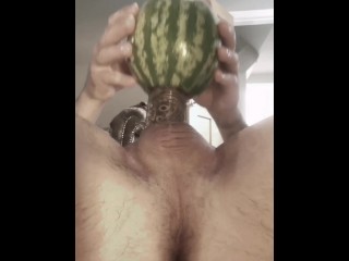 Extra fat cock in Watermelon pt 2