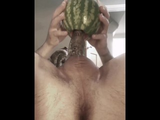 Extra fat cock in Watermelon pt 2