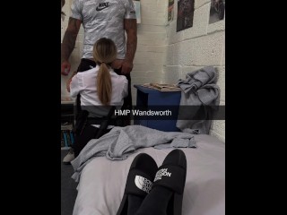 HMP Wandsworth, female prison guard filmed fucking prisoner