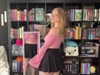 [4K] Transparent Pink Top Try On Haul