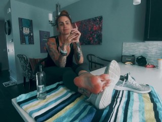 Hot Sweaty Foot Tease After my Morning Run! (FULL)