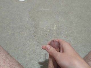 How needs a restroom? Pissing on the floor