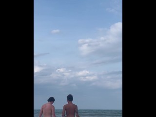 Two Trans Men Making Out & Playing Around on a Nude Beach