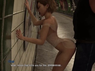 EXHIBITIONIST GIRL HAS SEXY ADVENTURE IN A SUBWAY