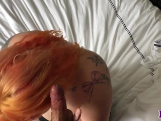 Slutty BBWs - BBW redhead Courtney Trouble fucked by married man in hotel room