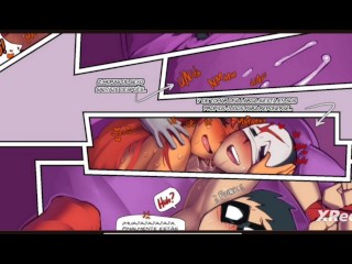 Titan Starfire follada  por enorme verga -porn comic