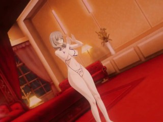 The sexy Lisa from Genshin Impact in lingerie Dances Apple Pie 【 R-18 】