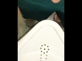 Urinal Cam captures me pissing and the sound of someone showering, I was so tempted to bust a nut