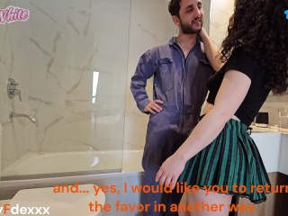 Me follo al plomero como agradecimiento por su buen trabajo Ft. BootyWhite