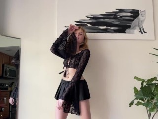 Sierra Ky UPSKIRT & Transparent Try On Haul! Hot Slender Teen!