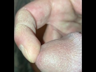 Wife rejects my dick unless I can edge pre cum with fingertip and not nut everywhere