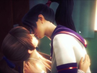 Momiji and Kasumi having some fun on the Hospital bed Honey Select 2 Libido DX Fanservice