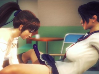 Momiji and Kasumi having some fun on the Hospital bed Honey Select 2 Libido DX Fanservice