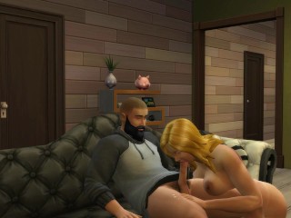 Maya Akemi - my husband fucked me on the sofa - quick fuck before work | The Sims 4