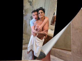 JOHNNY LOVE PLAYS SHOWER PEEK-A-BOOB WITH HOT MILF KAILANI KAI 🔥