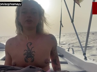 Horny Brit fucked on boat in Tenerife