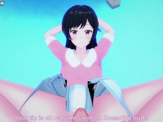 Chizuru Ichinose from Rent A Girllfriend Gives You A Footjob Hentai POV