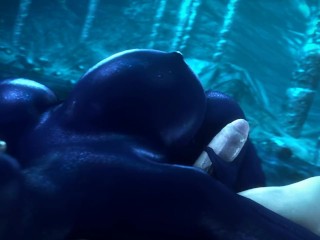 Dark elf Queen Nualia huge boobs, pov handjob , noname55