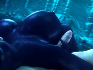 Dark elf Queen Nualia huge boobs, pov handjob , noname55