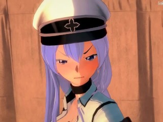 General Esdeath fucks two prisoners at once with a dildo to get their cum