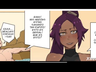 Yoruichi follada por enorme verga de Ichigo y obtiene tu creampie porn-comic