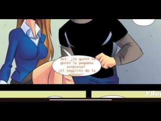 Gwen le da sorpresa a Kevin y termina follada por Ben y su enorme verga porn-comic