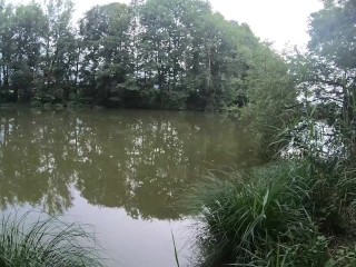 PUBLIC pov asian girlfriend gets creampied in period time after deepthroat in lakeside