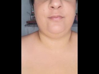 Playing with my big tits