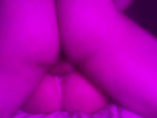 Pushing panties to the side and filling this slut with gallons of cum