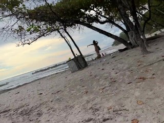 My friend and I couldn't hold in our pee any longer at the beach