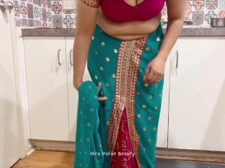 Beautiful Big Boobs Married Indian Wearing Saree - Taboo Sex with