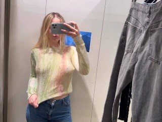 transparent tops try on haul zara see through tops