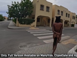 Horny Cat Costume with Butt Plug Tail Public Challenge