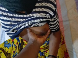 Ebony teen struggling to take big dick