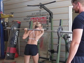 I Fucked my Hot Blonde Client in the Gym