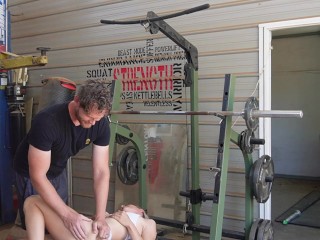 I Fucked my Hot Blonde Client in the Gym