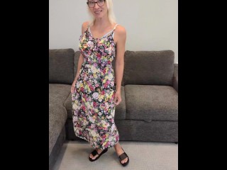 Black Floral Dress With Black Wedge Sandals