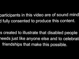 Disabled man gets second hand job of the day from friend/caregiver