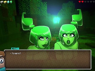Minecraft Porn. HornyCraft. ALL SEX SCENES with SlimeGirl [0.21]