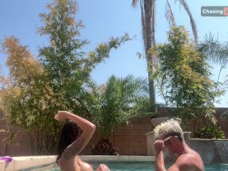 He Pulled My Bikini Off- We Got Naughty on the Pool Float and I Squirted Getting Fucked in the Pool