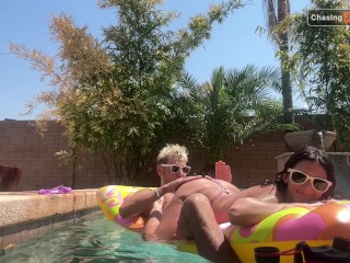 He Pulled My Bikini Off- We Got Naughty on the Pool Float and I Squirted Getting Fucked in the Pool