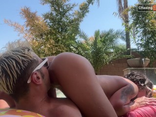 He Pulled My Bikini Off- We Got Naughty on the Pool Float and I Squirted Getting Fucked in the Pool