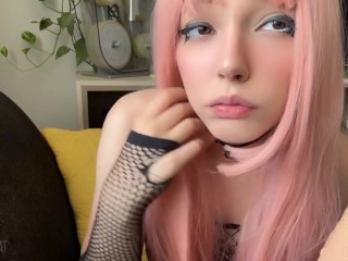 Pink Haired Hottie Smoking and Sucking her dildo (Full Vid on my OnlyFans/ManyVids)