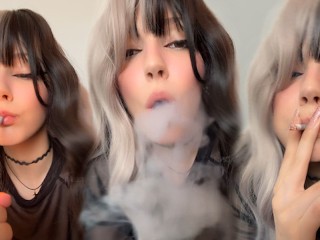 Sexy Alt Egirl smoking and dangling UpClose (Full Vid on my OnlyFans/ManyVids)