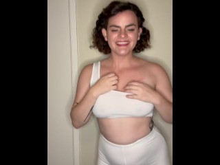 PAWG dances in see through white spandex