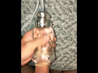 Sexting while using my Adam & Eve Vibrating and Sucking Stroker Toy