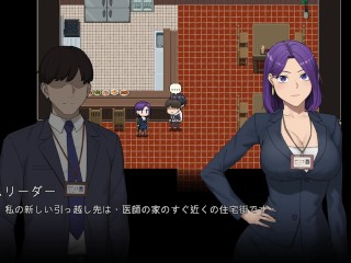 【#01 NTR Office実況(体験版)】爆乳OL寝取られアニメーションRPGエロゲー。褐色肌のショート女博士が膣内と口に同時に射精される。